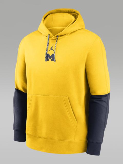 Jordan Michigan Wolverines Sideline Team Issue Club Men's Nike College Pullover Hoodie