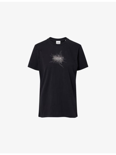 Isabel Marant Étoile Zoeline Embroidered Cotton-Jersey T-Shirt