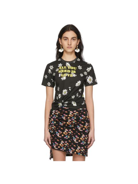 rabanne SSENSE Exclusive Black Capsule Daisy Print T-Shirt