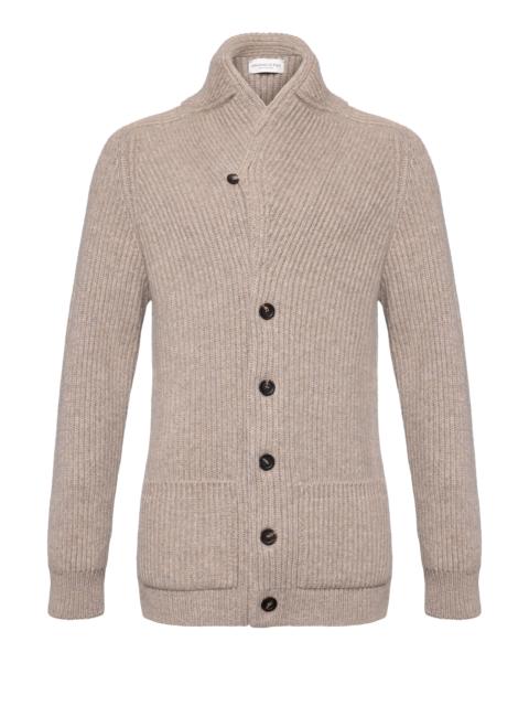 Johnstons of Elgin Ribbed Shawl Collar Cashmere Cardigan