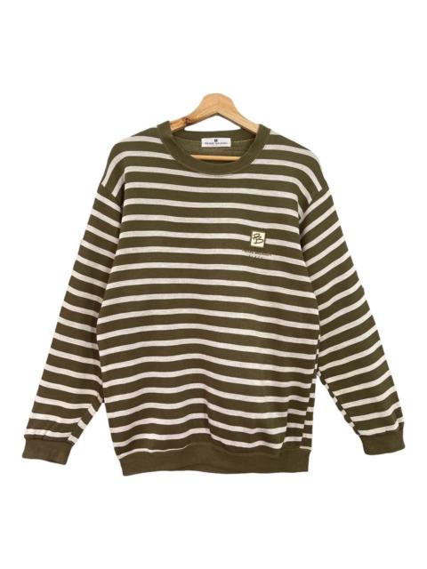 Other Designers Vintage - Pierre Balmain Stripe Design Crewneck Sweatshirt Size M