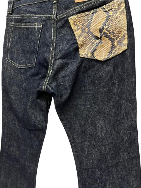 Other Designers Cheatin Snakes × Japanese Brand - 🔥RARE🔥TJ-3 Snake Skin Pocket Perfect Flare Tokyo Denim