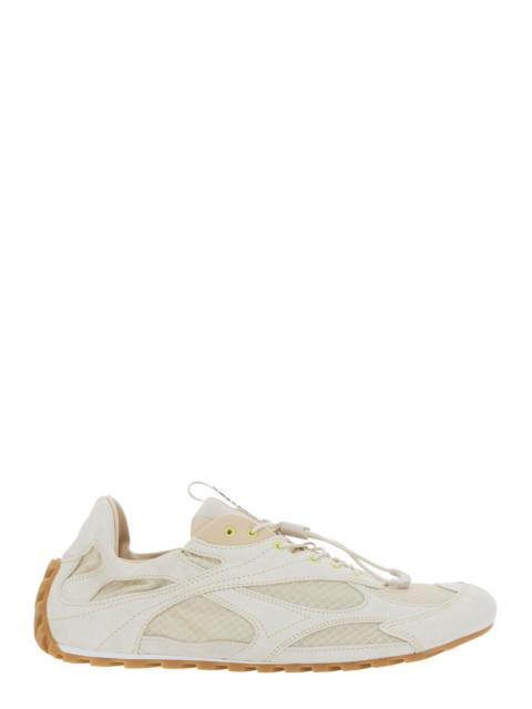 Bottega Veneta Bottega Veneta Men 'Orbit Flash' Beige Sneaker With Logo Lettering Detail On The Heel And Elastic De
