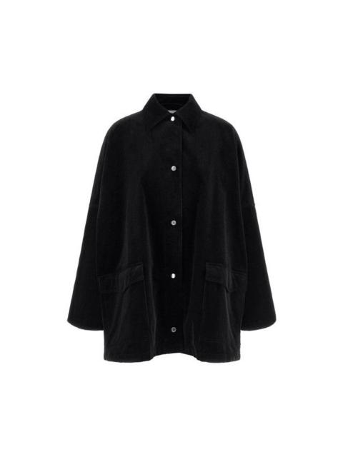 Other Designers Stone Island - TOTEME Black Velvet Overshirt New & Authentic (Women's size: