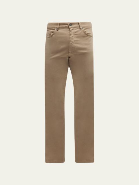 ZEGNA Men's Brushed Cotton 5-Pocket Trousers