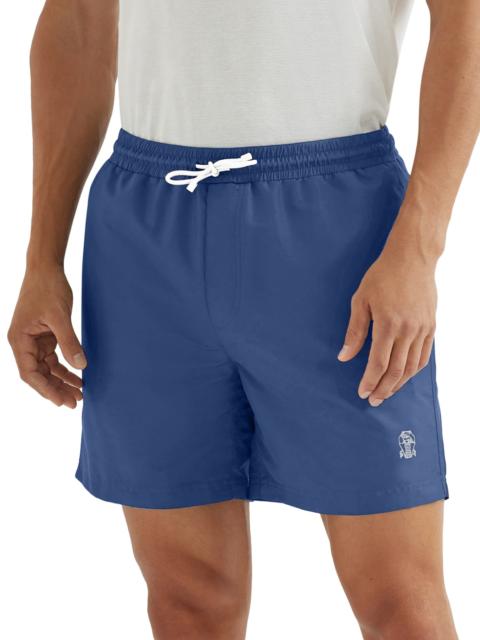 Brunello Cucinelli SWIMSUIT WITH EMBROIDERED LOGO