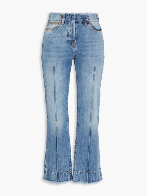 JACQUEMUS Le de Nimes Linon frayed high-rise kick-flare jeans