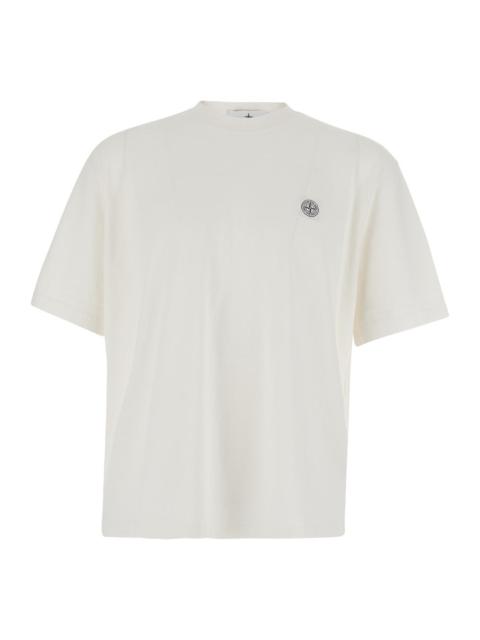 Stone Island Stone Island Men Crew Neck Heavyweight T-Shirt With Crew Neck And Short Sleeves In White Cotton For 
