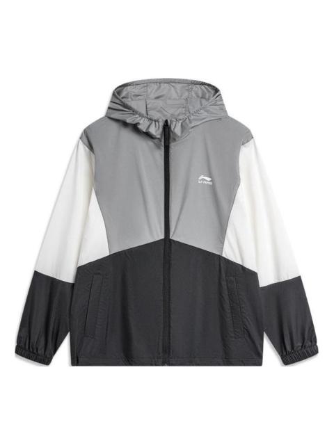 Li-Ning Li-Ning Color Block Windbreaker 'White Grey Black' AFDU363-1