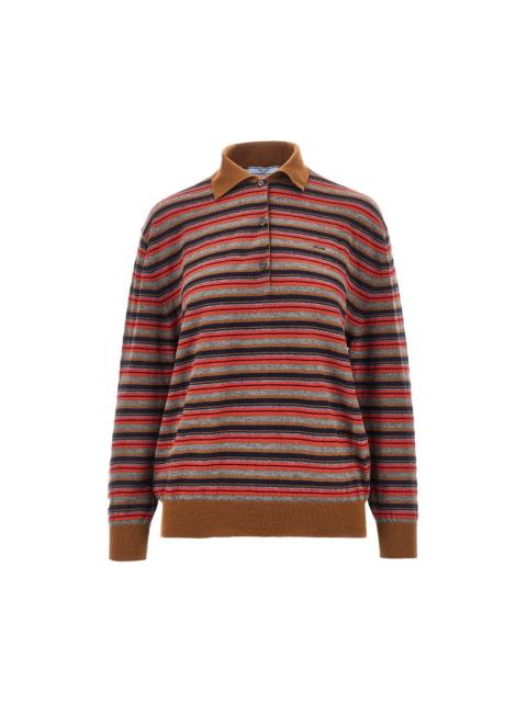 Prada Prada Striped Cashmere Polo Shirt Multicolor