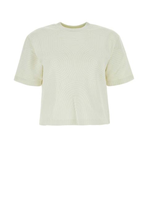 Off-White Off White Women Ivory Cotton Oversize T-Shirt