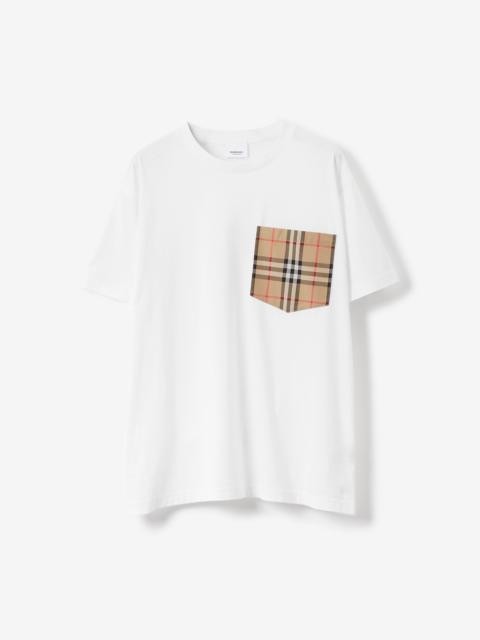 Burberry Vintage Check Pocket Cotton Oversized T-shirt