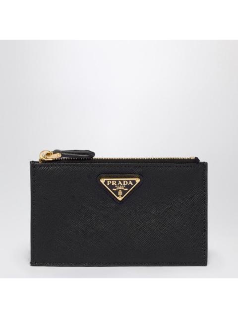 Prada Prada Black Saffiano Zipped Card Case Women
