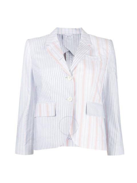 Thom Browne Ladies Patchwork Striped Cropped Blazer