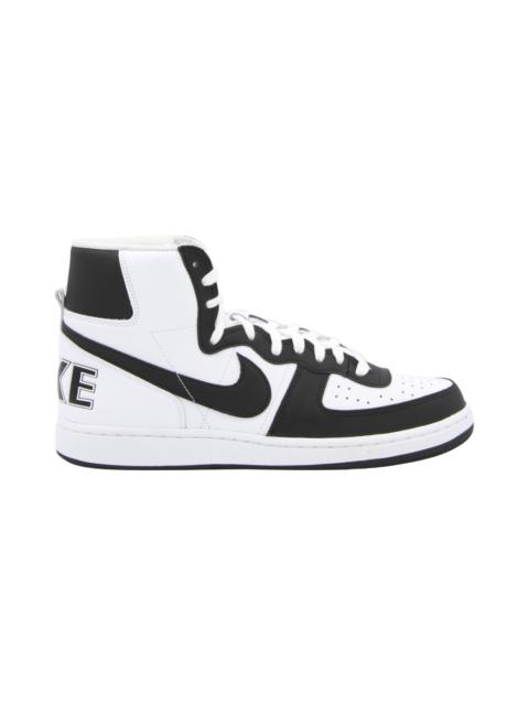 Comme Des Garçons White And Black Leather Sneakers