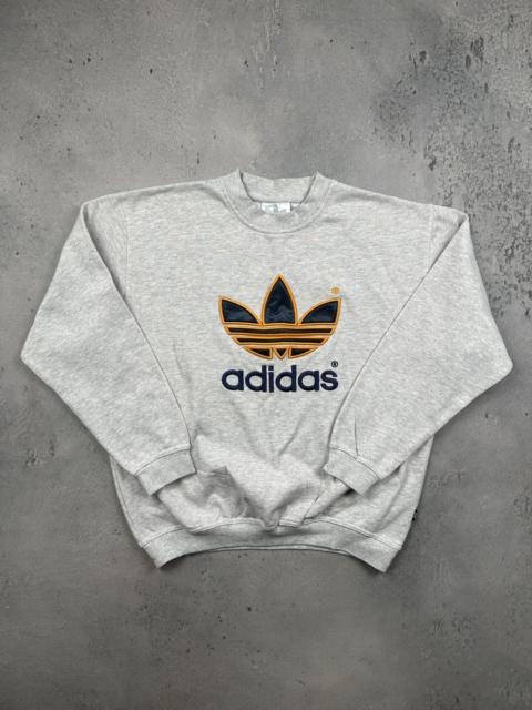 adidas Vintage Adidas 80s Originals Big Trefoil Sweatshirt Grey 90s