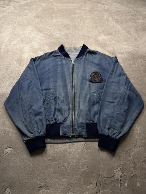 KENZO Vintage 90s Kenzo Jeans Japan Reversible Denim Bomber Jacket