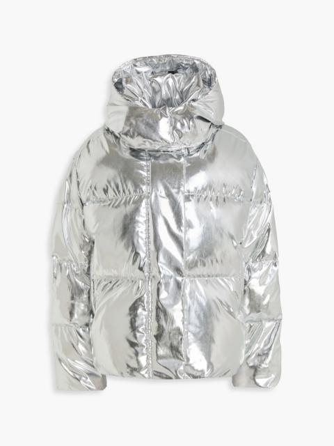 maje Metallic quilted padded shell jacket