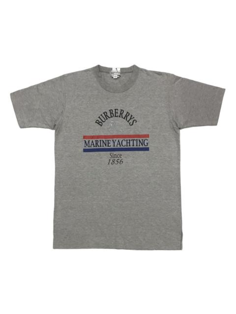 Burberry Vintage Burbberys Marine Yachting Big Logo Embroidery Tee
