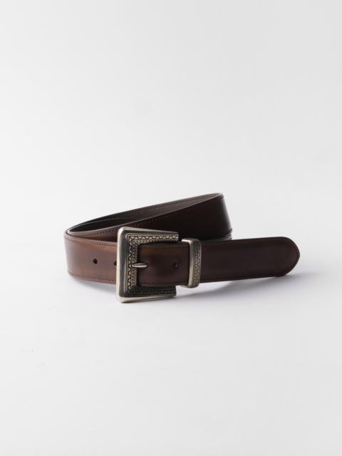 Prada Antiqued leather belt