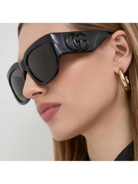 GUCCI NEW GG1545S 001 GUCCI BLACK OVERSIZED WOMEN SUNGLASSES GG 15