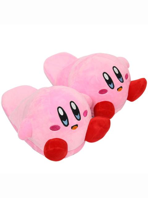 Other Designers Cute Anime Kirby Kawaii Plush Indoor Slippers Adult Kids Warm Shoes Home