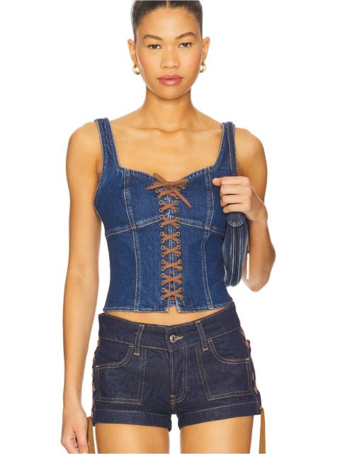L'AGENCE Nayeli Corset Tank Top