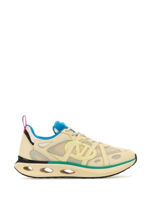 Valentino Valentino Garavani Men Multicolor Leather And Fabric Vlogo Easyjog Sneakers