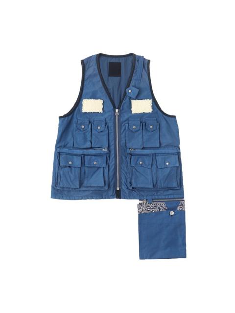 visvim PILAR FISHERMAN VEST BLUE