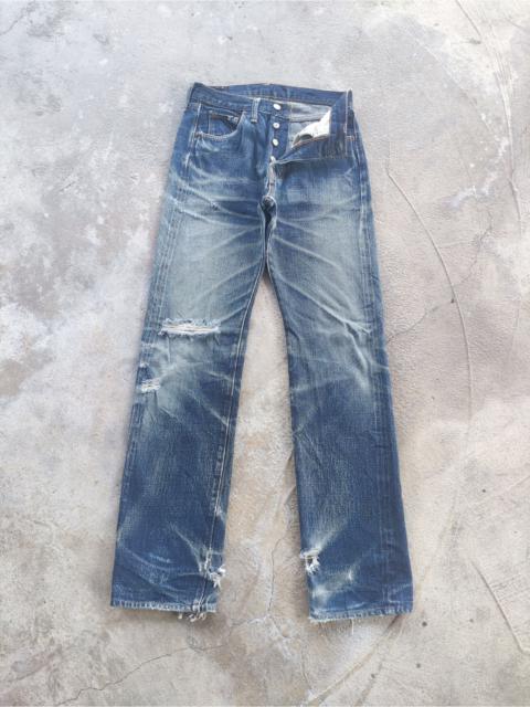 Other Designers Vintage Japanese Brand Button Distressed Faded Denim Pants