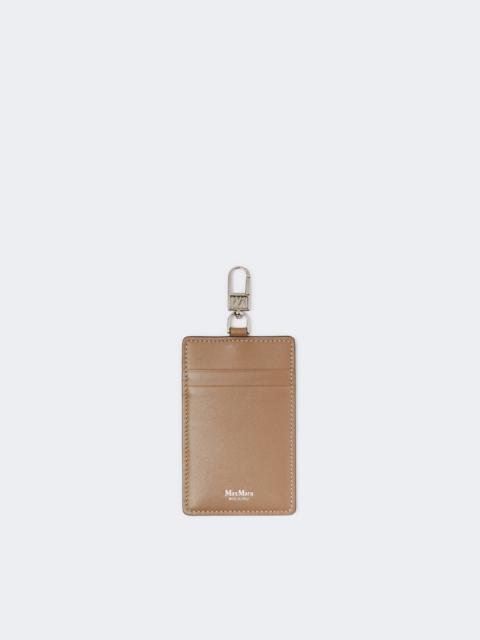 Max Mara Leather badge holder - MUD
