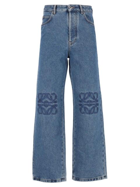 Loewe Loewe Men Anagram Baggy Denim Jeans