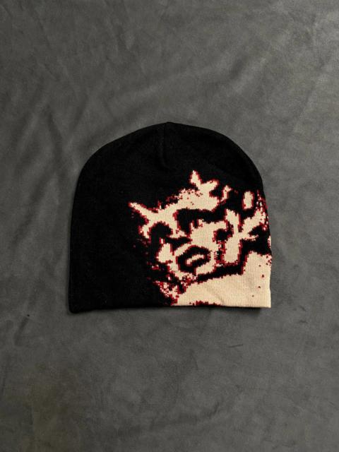Other Designers Rare Fucking Awesome Graphic No Cuff Knit Black Beanie OS