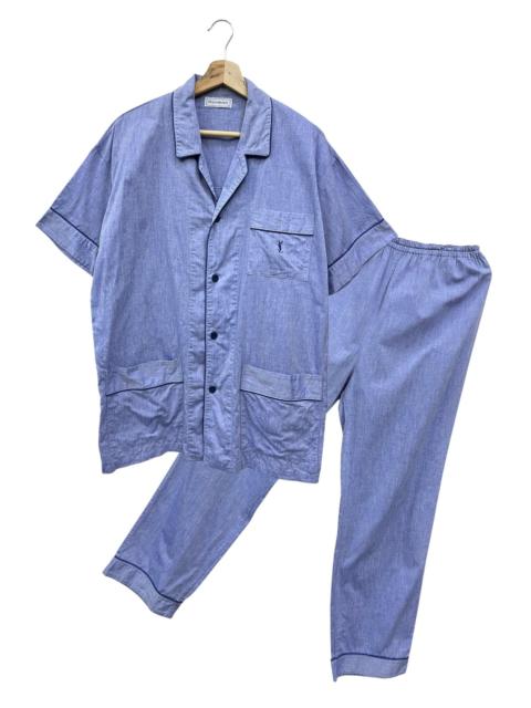 SAINT LAURENT Vintage YSL Japan Classic Pajama Set Rare Luxury M