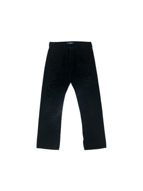 Comme Des Garçons SS02 Junya Watanabe biker patch black denim