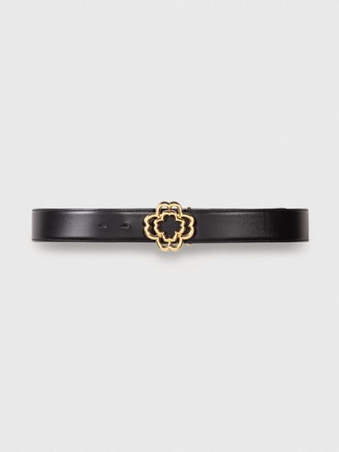 maje Leather belt with Clover logo
