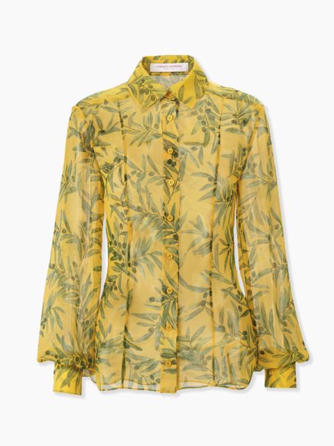 CAROLINA HERRERA Olive Branch-Print Shirt