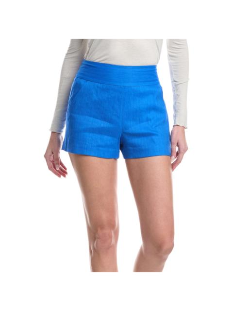 Alice + Olivia alice + olivia Donald High-Rise Linen-Blend Short