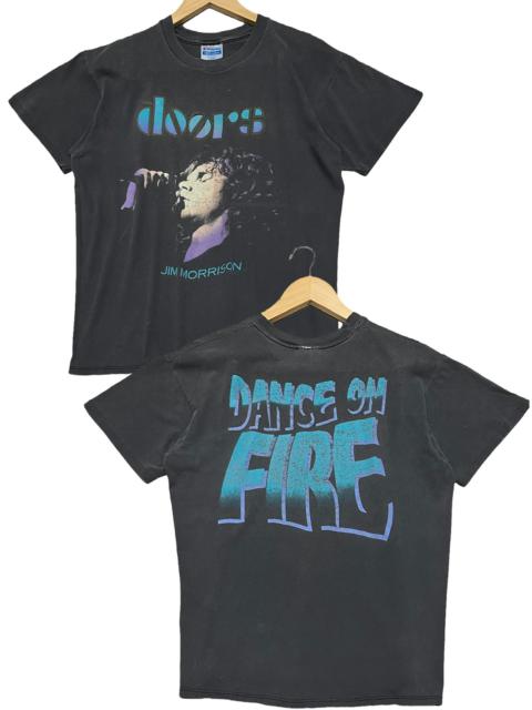 Other Designers Very Rare - VTG 90s JIM MORRISON DANCE ON FIRE SPELLOUT LOGO RARE FADED