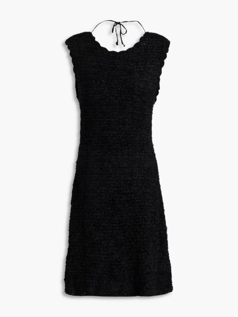GANNI Open-back crochet mini dress