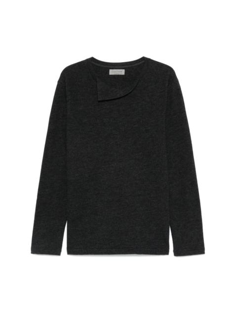 folded-collar sweater