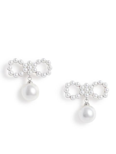 self-portrait PEARL BOW EARRINGS