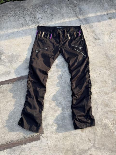 Other Designers Japanese Brand - Oririn Double Waist Bondage Punk Multi Zipper Wrinkled Leg
