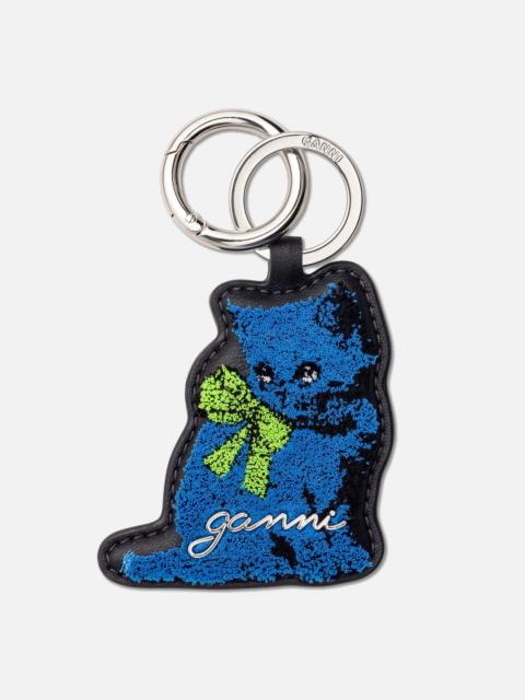 GANNI KITTY KEYRING