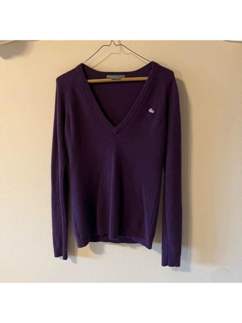 LACOSTE Lacoste cashmere Y2K v neck sweater purple