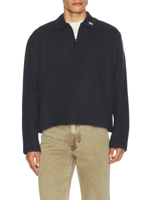 HONOR THE GIFT Wavy Knit Long Sleeve Polo