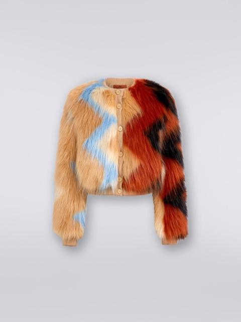 Missoni Bomber in faux fur with zigzag