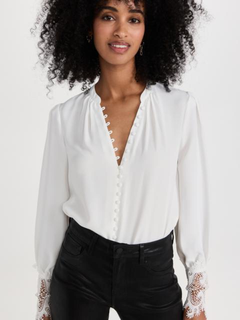 L'AGENCE Ava Lace Cuff Blouse