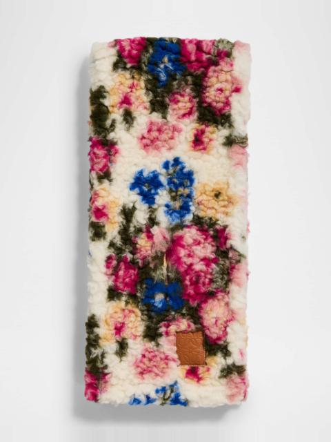 Floral-Print Wool Scarf