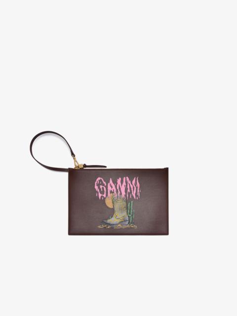 GANNI BOU FLAT POUCH WITH WESTERN BOOT